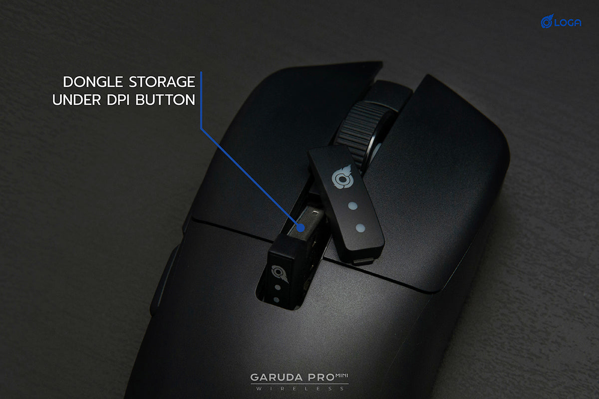 LOGA GARUDA MINI : WIRELESS GAMING MOUSE (HOT SWAPPABLE SWITCHES)